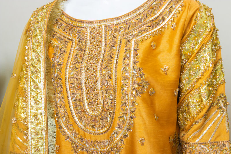 Mehendi Dress Shirt Gharara - Image 3