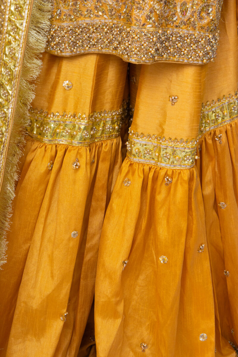 Mehendi Dress Shirt Gharara - Image 5