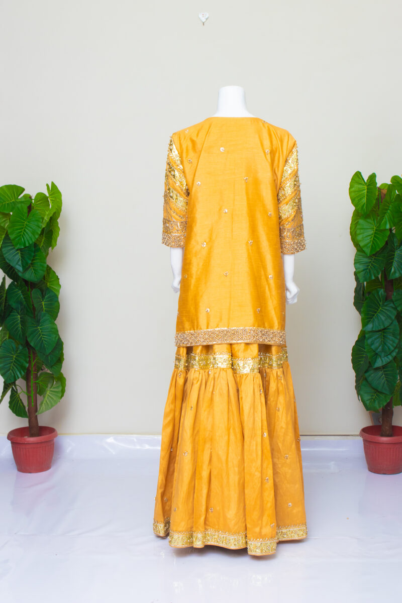 Mehendi Dress Shirt Gharara - Image 8