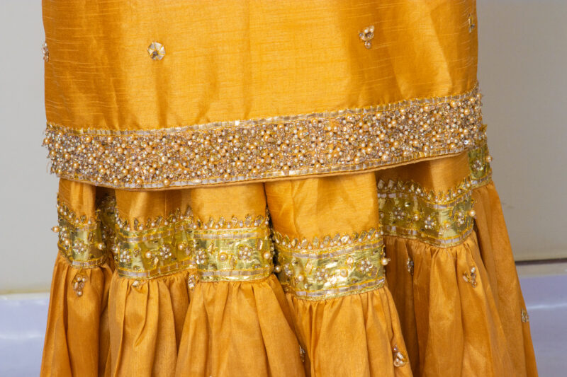Mehendi Dress Shirt Gharara - Image 9