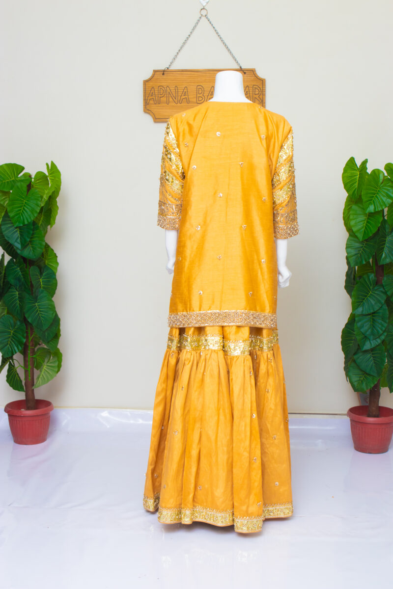 Mehendi Dress Shirt Gharara - Image 12